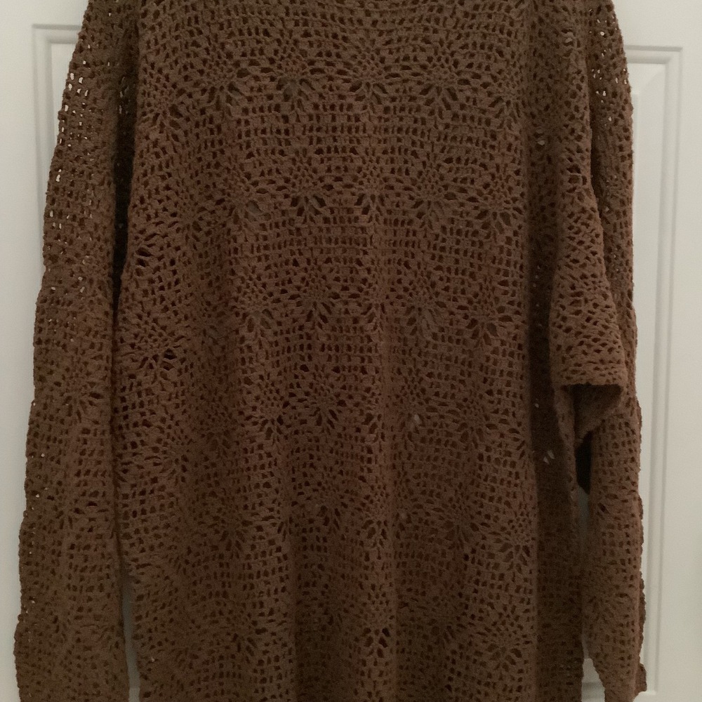 Jacque‎ & KoKo Brown Crochet Sweater 22/24 - Picture 3 of 8